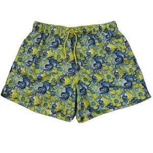 NEW Happy Hour Swim Trunks Men Size Medium Color Lime Green/Blue